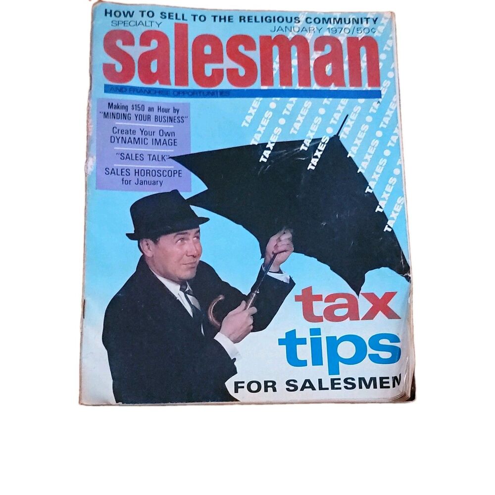 Salesman Magazine January 1970 Illustrated English Sales & Taxes Business Econ